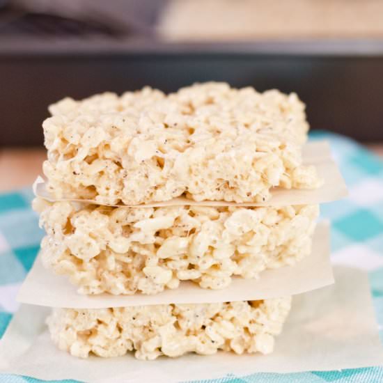 Brown Butter Rice Krispie Treats - Recipe photo by amykayskitchen