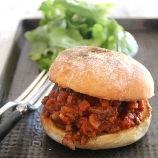 Sloppy joes - Recipe photo by MPB