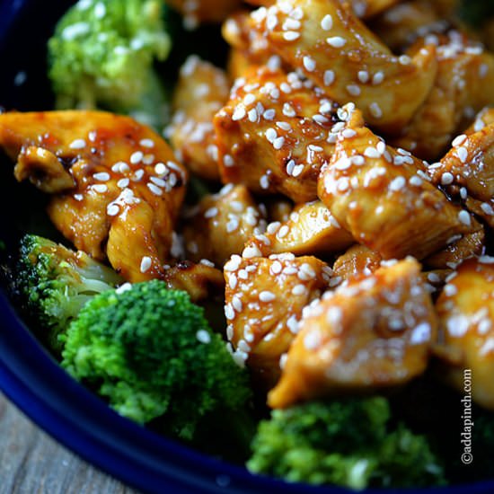 Skinny Orange Chicken Recipe - Recipe photo by addapinch