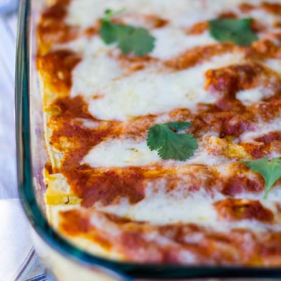 Black Bean & Quinoa Enchiladas - Recipe photo by She Likes Food