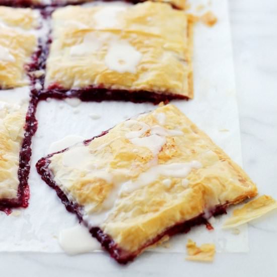 Phyllo Raspberry Pop Tarts - Recipe photo by diethood