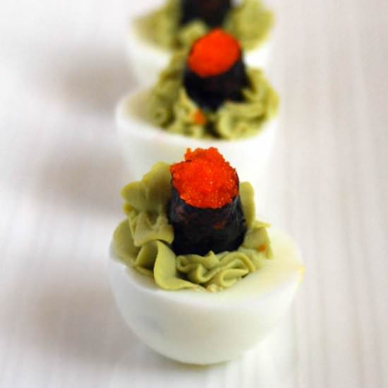 Sushi Deviled Eggs - Recipe photo by loveandduckfat