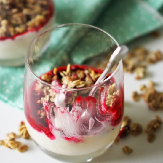 PB&J Parfaits with Granola Clusters - Recipe photo by cleanwellness