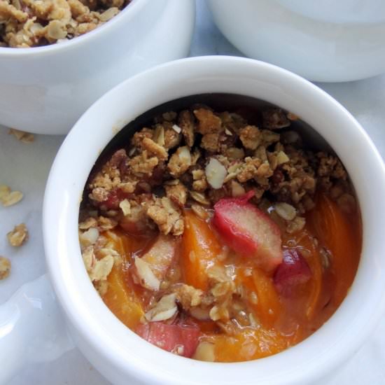 Apricot Rhubarb Crumble - Recipe photo by PutOnYourCakePants
