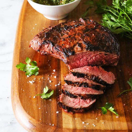 Grilled Tri-Tip with Salsa Verde - Recipe photo by Kitchen Konfidence