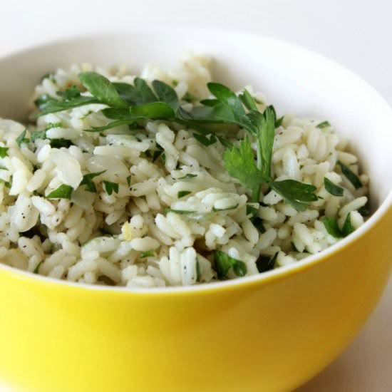 Lemon Rice Pilaf - Recipe photo by April@LifeofPlenty