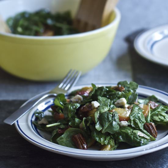 Caramelized Peach Salad - Recipe photo by kiwiandpeach