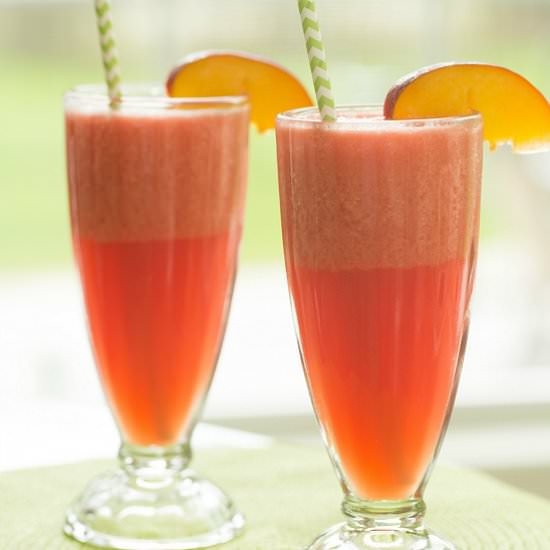 Watermelon-Peach Slushies - Recipe photo by browneyedbaker