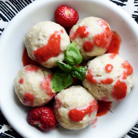 Dumplings with Strawberry - Recipe photo by Angelika Knop