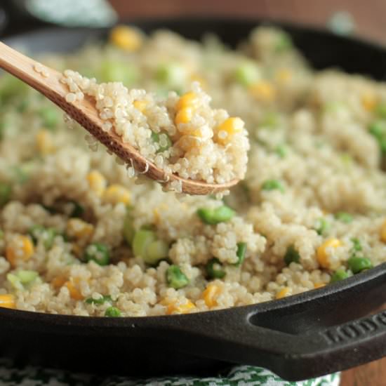 Spring Quinoa with Peas and Corn - Recipe photo by livesimplymom
