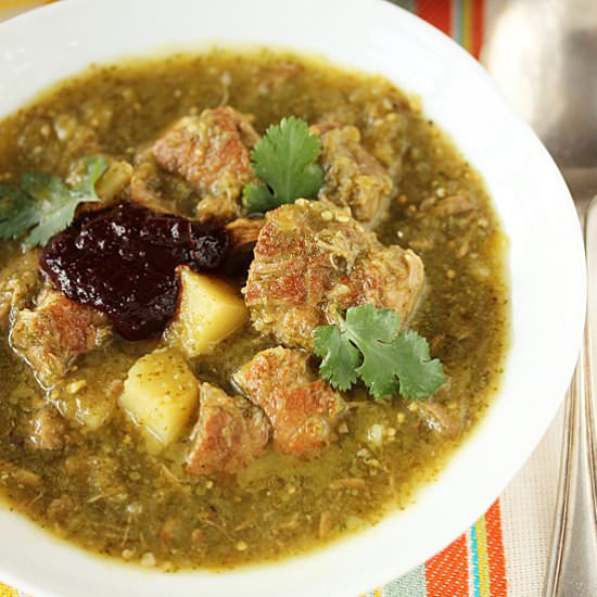 Chile Verde with Pork - Recipe photo by CookandBeMerry