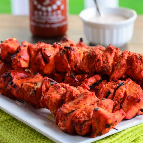 Tandoori Sriracha Chicken Skewers - Recipe photo by The Spice Kit Recipes