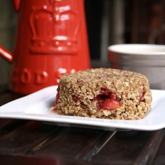 Wholewheat Oat Strawberry Crumble - Recipe photo by The Desserted Girl