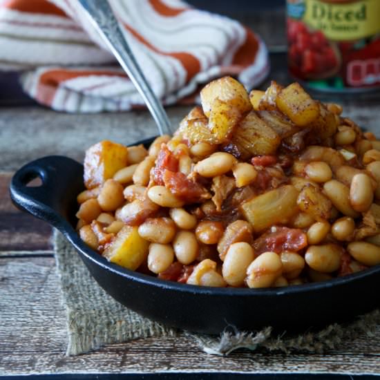 Pineapple Bacon Baked Beans - Recipe photo by sharedappetite