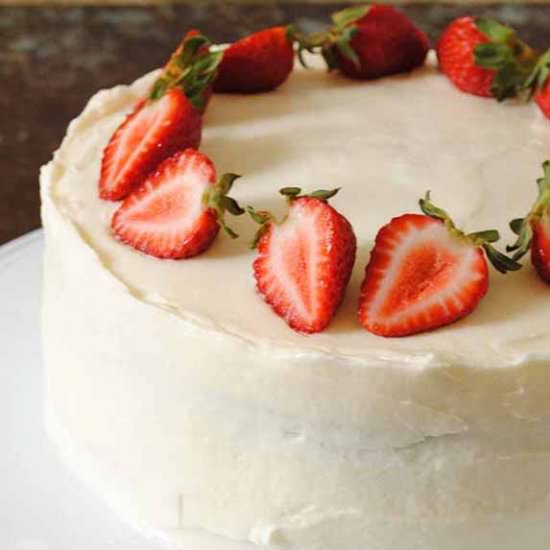 Strawberry Cream Cheese Cake - Recipe photo by GarlicGirl