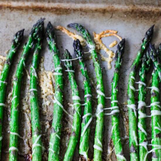 Roasted Asparagus with Parmesan - Recipe photo by Eating European