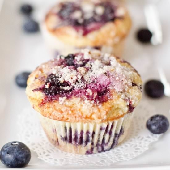 The Best Blueberry Muffins - Recipe photo by amykayskitchen