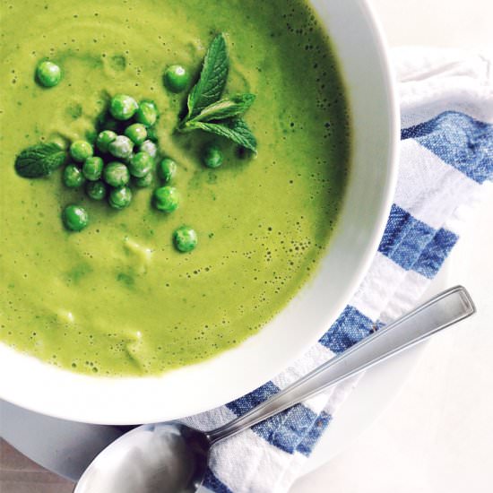 Green Pea and Mint Soup - Recipe photo by plantsontheplate
