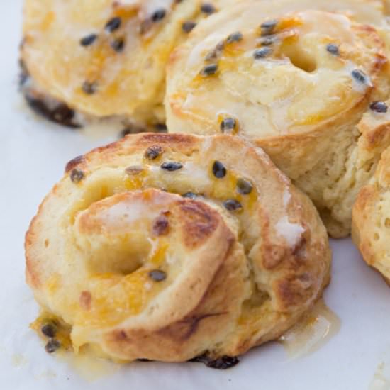 Passionfruit Scrolls - Recipe photo by aspoonfulofyoghurt