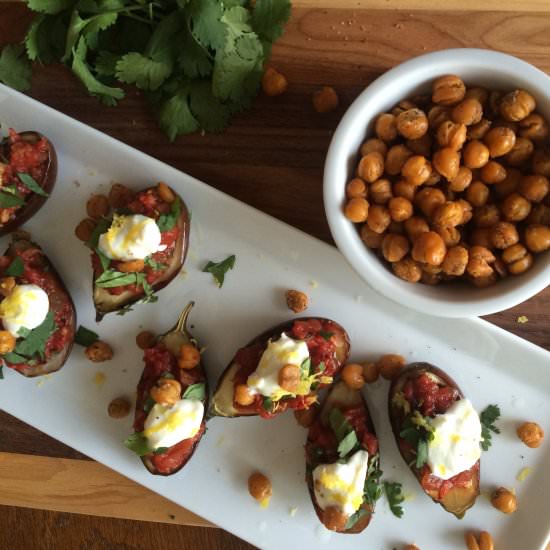 Roasted Baby Eggplant with Harissa - Recipe photo by BourbonAndHoney