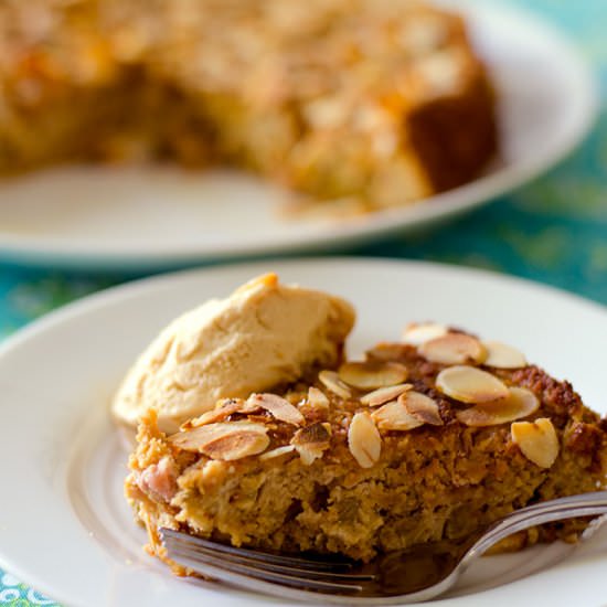 Almond Rhubarb Cake - Recipe photo by Inner Harmony Nutrition