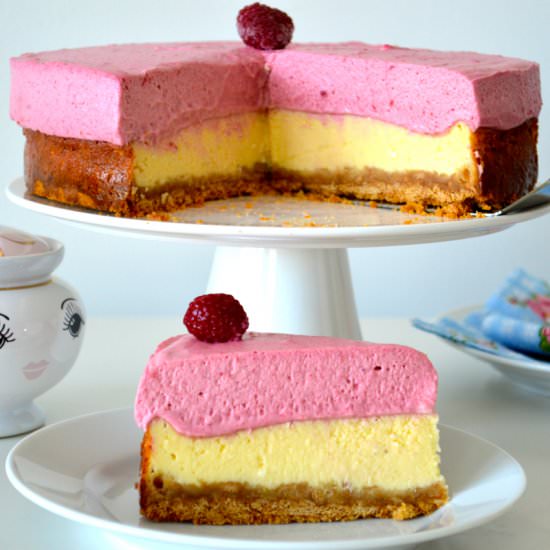 Cheesecake and Raspberry Cream - Recipe photo by bakerangel.com