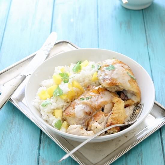 Coconut Lime Baked Chicken - Recipe photo by Running to the Kitchen
