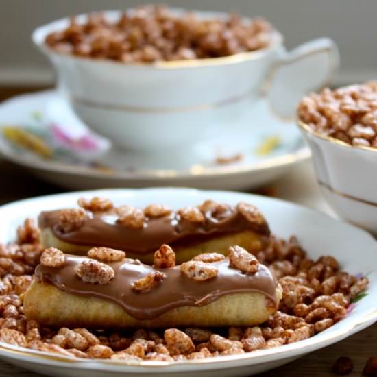 Mini Coco Pop Chocolate Eclairs - Recipe photo by Recipes from a normal Mum