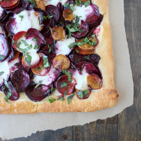 Beet and Burrata Tart - Recipe photo by Whitney Bond