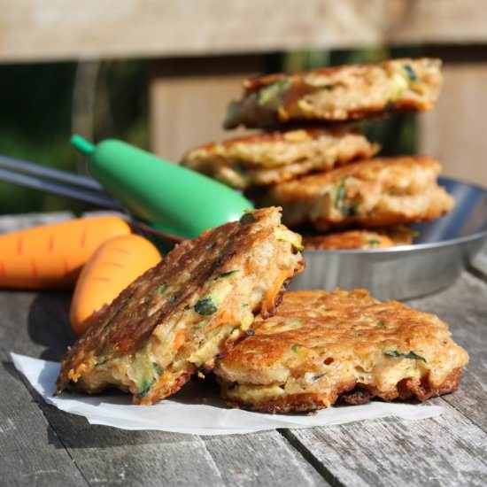 Carrot, Courgette & Cheese Pancakes - Recipe photo by Recipes from a normal Mum