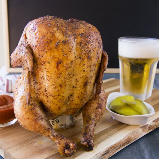 Juicy Beer Can Chicken - Recipe photo by vivalafood