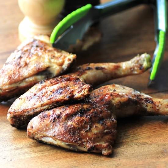 Brick Chicken - Recipe photo by noshingwiththenolands
