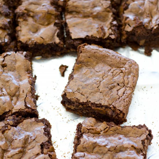 Double Chocolate Fudge Brownies - Recipe photo by a latte food