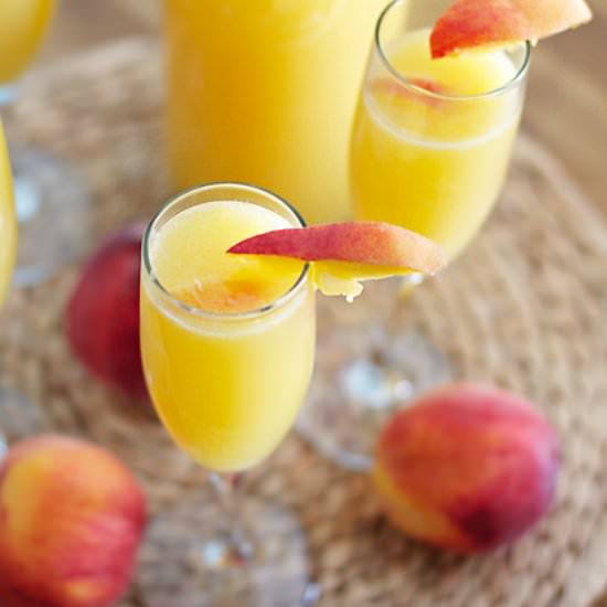 Peach Mimosas - Recipe photo by B.Britnell