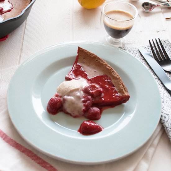 Chocolate Dutch Baby Pancake - Recipe photo by InMyRedKitchen