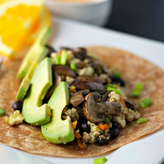 Mushroom, Avocado Breakfast Burrito - Recipe photo by crissy0316