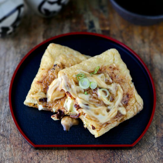 Ham and Cheese Fried Tofu Pockets - Recipe photo by misspickledplum