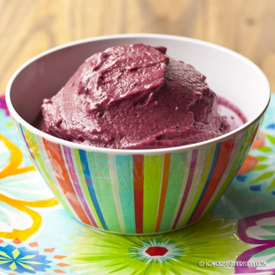 No Cook Triple Berry Ice Cream - Recipe photo by LowCarbHighFatRecipes.com