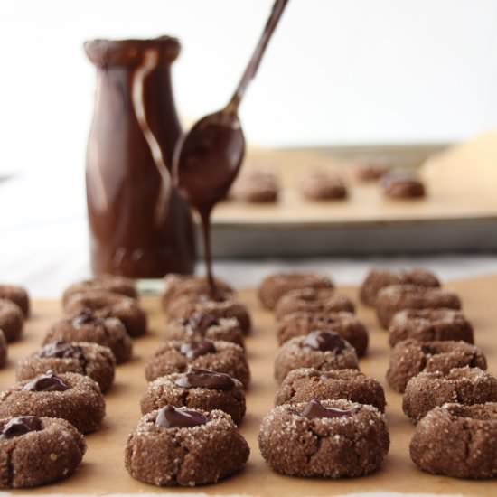 Chocolate Thumbprint Cookies - Recipe photo by sweettalkblog
