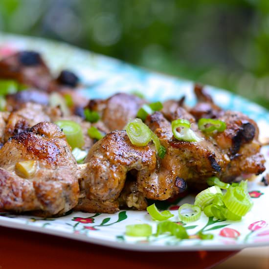 Chinese Five Spices Pork Skewers - Recipe photo by Catherine Cuisine