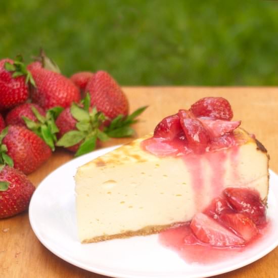 Sugar Free Strawberry Cheesecake - Recipe photo by preheatto350.com