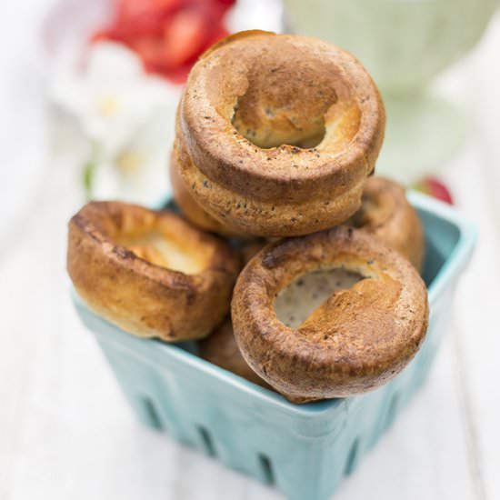 Strawberry Popovers - Recipe photo by supergoldenbakes