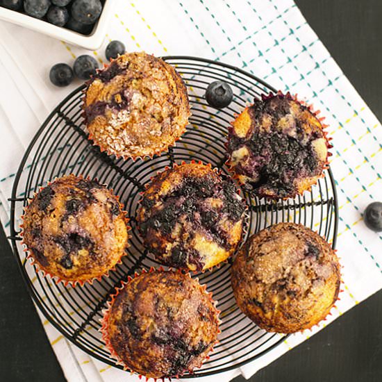 Blueberry Swirl Muffins - Recipe photo by picsandpastries