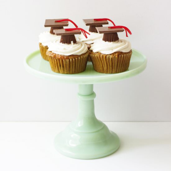 DIY Graduation Cupcake Toppers - Recipe photo by athomeinlove