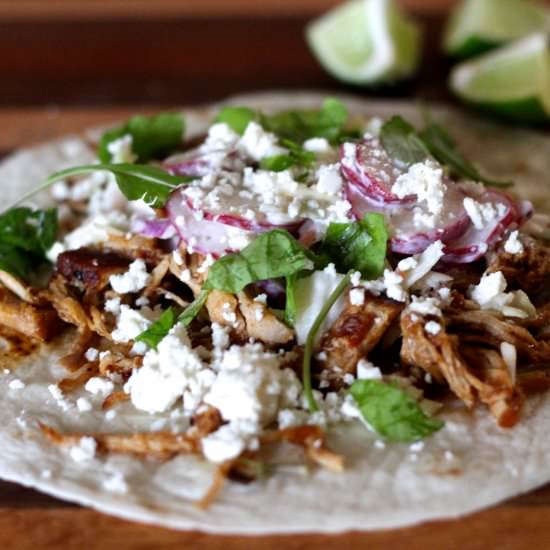 Chipotle Pork Tacos & Radish Slaw - Recipe photo by Simple Southern Living