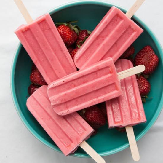 Strawberry Yogurt Popsicles - Recipe photo by thecornerkitchen