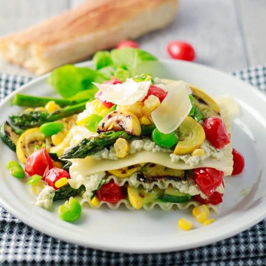 Summer Vegetable Lasagna (no-bake) - Recipe photo by Simple Healthy Kitchen