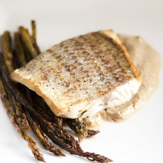 Striped Bass & Sunchoke Puree - Recipe photo by urbancookery