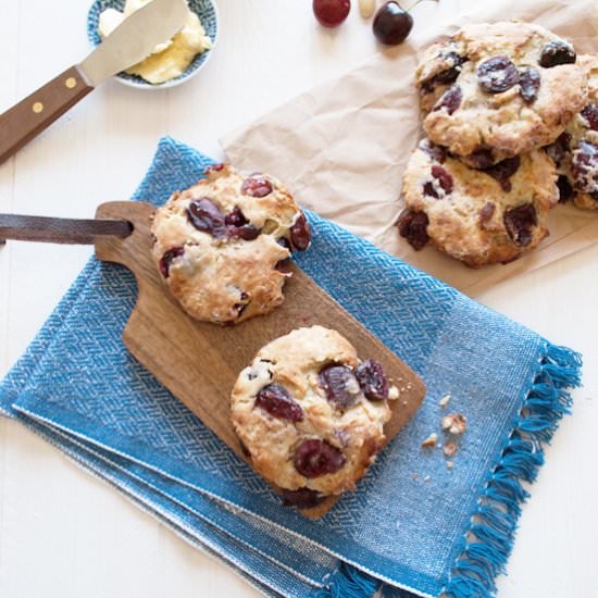 Cherry and Almond Scones - Recipe photo by InMyRedKitchen