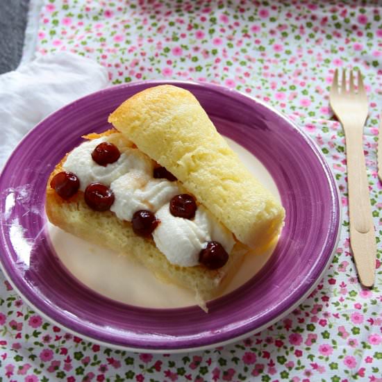Light Baba with Ricotta & Sour Cherry - Recipe photo by profumodimamma